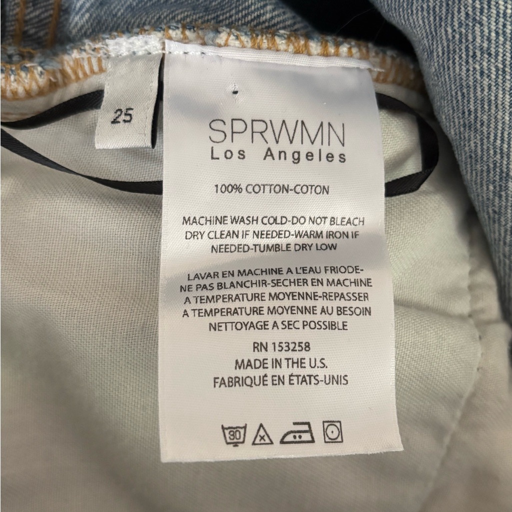 Sprwmn | Paradis Crop Straight Leg Denim Jeans Women’s Sz 25 — image 7 of 8